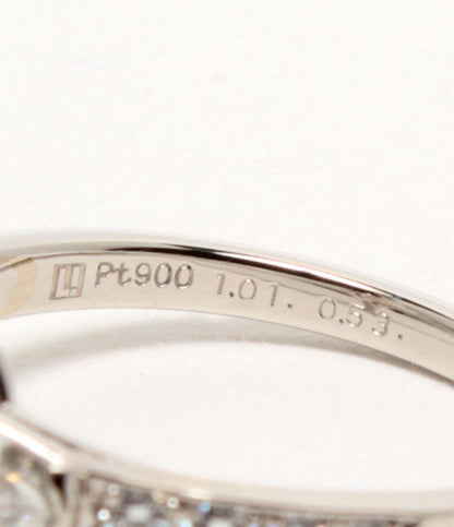 美品 リング 指輪 Pt900 ダイヤ 1.01ct 0.53ct レディース SIZE 11号