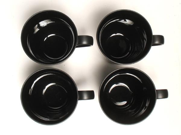 美品 Royal Copenhagen マグカップ 4点セット ブラック ロイヤルコペンハーゲン