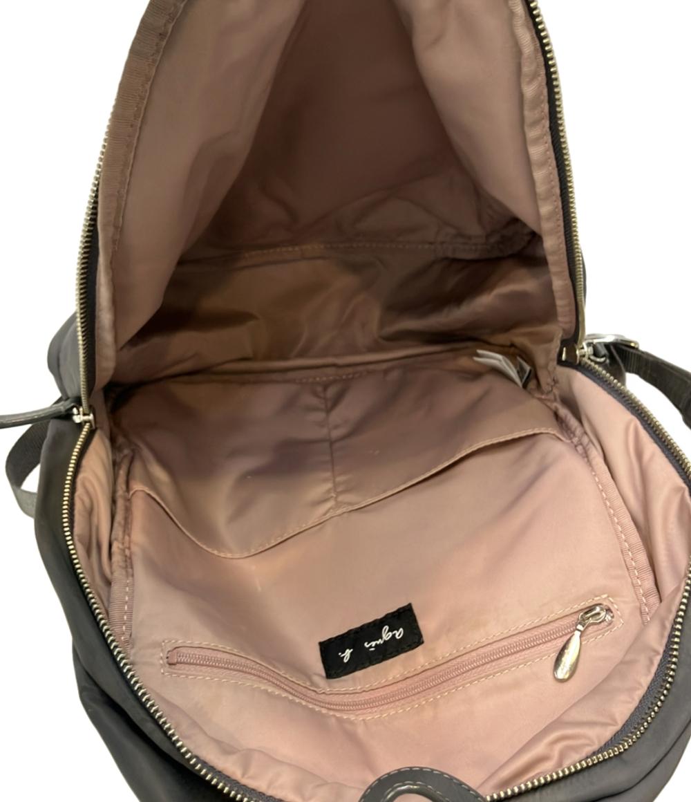 agnes b 後背包 brown 極美品 agnes b リュック ミニ ナイロン
