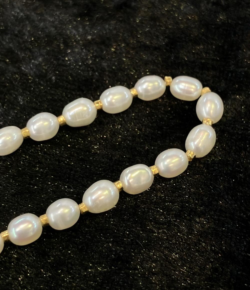 ネックレス 淡水パール 4.5-5.0mm  2点セット レディース