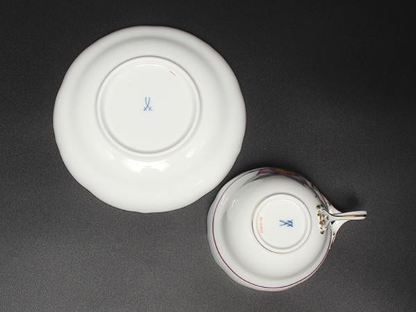 美品 Meissen カップ＆ソーサー ベーシックフラワー クレマチス マイセン