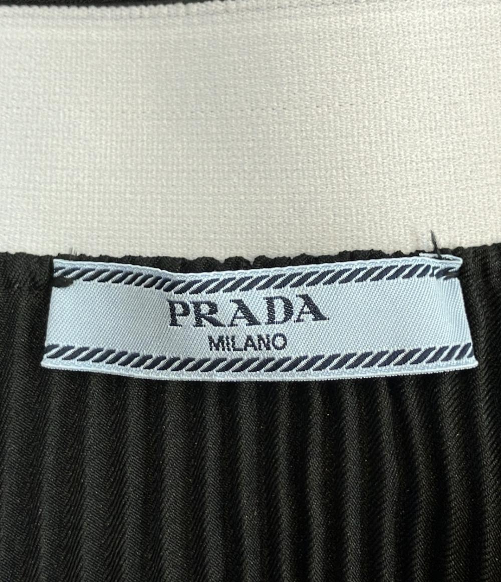 PRADA プリーツスカート ウエストロゴ レディース SIZE 40 (M) プラダ