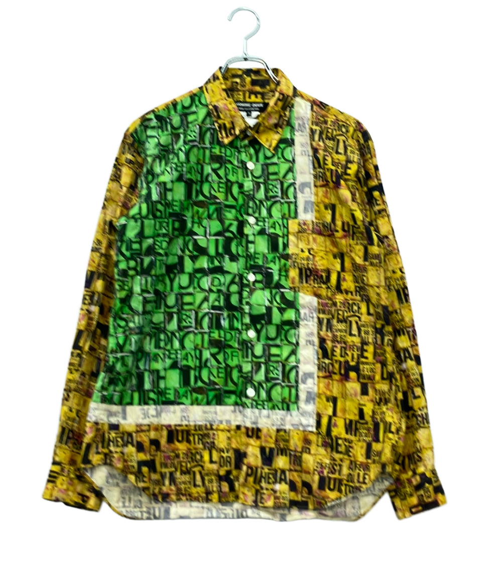 COMME des GARCONS HOMME DEUX 長袖シャツ グラフィック Nicolas Maalouly DJ-B023 メンズ SIZE M コムデギャルソンオムドゥ