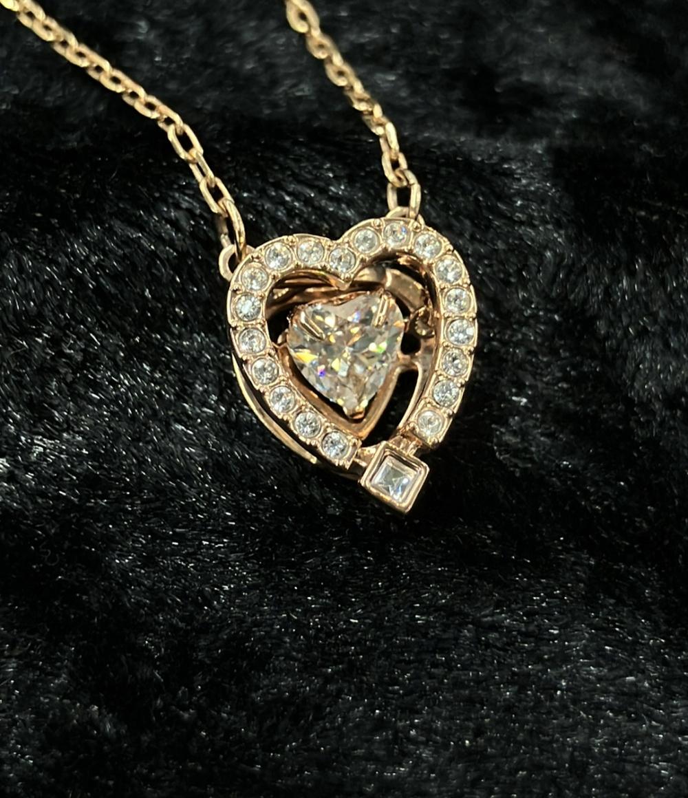 美品 スワロフスキー ネックレス ハートモチーフSparkling Dance Heart 5284188 レディース SWAROVSKI