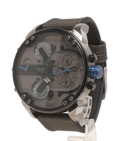美品 DIESEL 腕時計 ミスターダディ Mr Daddy クオーツ ブラック系 DZ-7420 メンズ ディーゼル