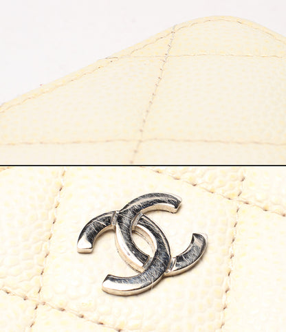 CHANEL コインケース カードケース シルバー金具 キャビアスキン マトラッセ 30番台 レディース シャネル
