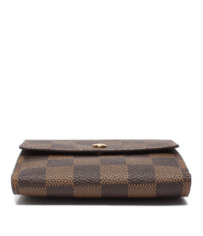 美品 LOUIS VUITTON 二つ折り財布 ｗホック ポルトフォイユ エリーズ ダミエ エヌベ N61654 レディース メンズ ルイ・ヴィトン