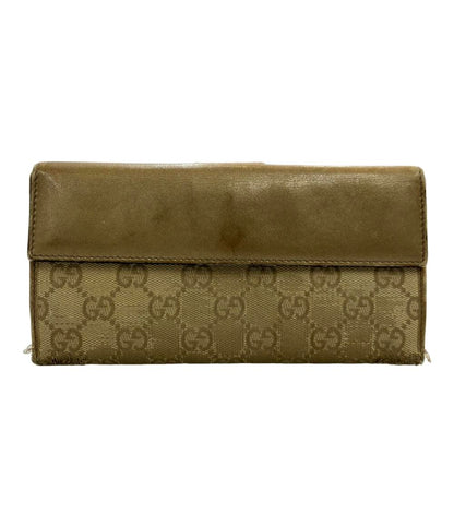 グッチ ダブルホック 二つ折り長財布 GGキャンバス 203550 2091 レディース GUCCI