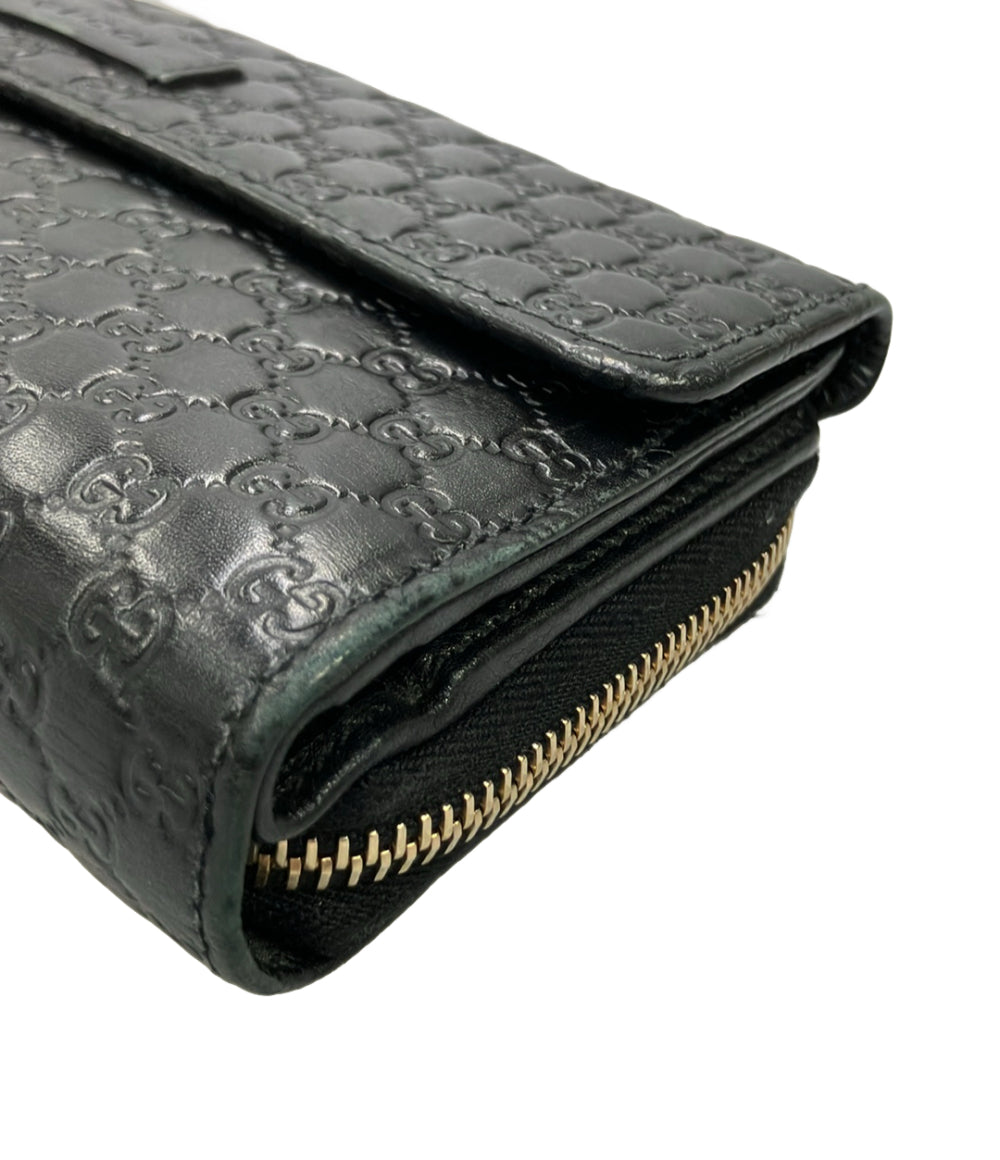 GUCCI ラウンドファスナー二つ折り長財布 マイクログッチシマ 449364 2149 レディース グッチ