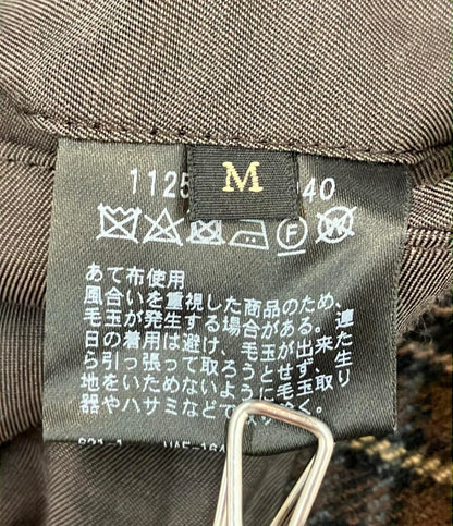 美品 ユナイテッドアローズ オンブレチェックバルカラーコート メンズ SIZE M UNITED ARROWS