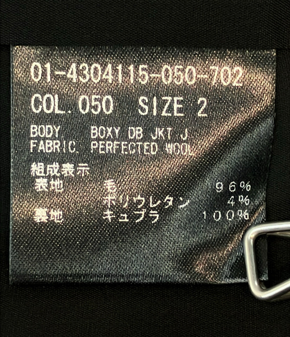 theory テーラードジャケット ダブルブレスト boxy db jkt PERFECTEDWOOL レディース SIZE 2 (M) セオリー