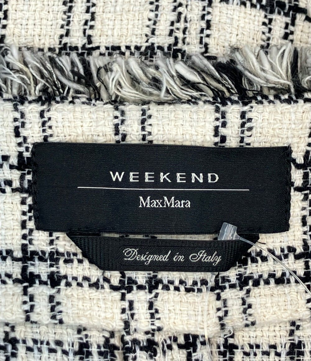Max Mara Weekend ツイード ノーカラーコート レディース SIZE 40 マックスマーラウィークエンド