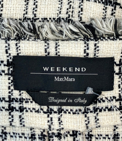 Max Mara Weekend ツイード ノーカラーコート レディース SIZE 40 マックスマーラウィークエンド
