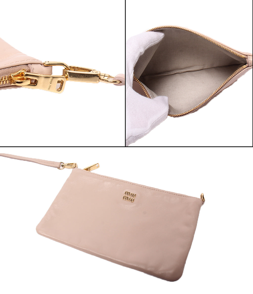 美品 Miu Miu ショルダーバッグ 肩掛け スパンコールメッシュ 5BG231 レディース ミュウ ミュウ