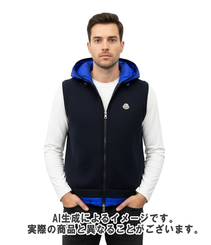 MONCLER ダウン切切替ニットベスト MAGLIA GILET メンズ SIZE S モンクレール