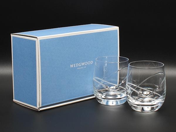 美品 WEDGWOOD グラス タンブラー 2点セット ペア プロミシス ウィズディスリング ウエッジウッド