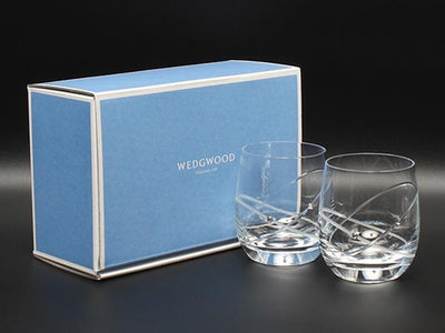 美品 WEDGWOOD グラス タンブラー 2点セット ペア プロミシス ウィズディスリング ウエッジウッド