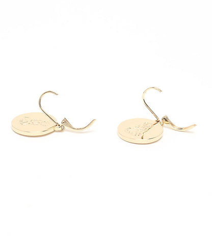 美品 ラルフローレン ピアス ゴールドプレーテッド ロゴ ドロップ レディース RALPH LAUREN