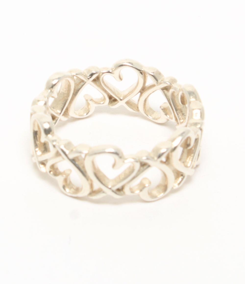 美品 TIFFANY&Co. リング 指輪 SV925 フルラビングハート レディース SIZE 11号 ティファニー