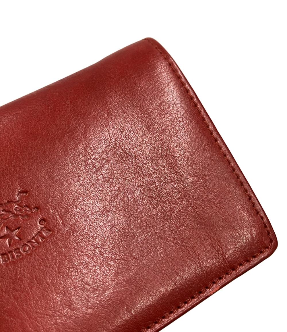 IL BISONTE イルビゾンテ 二つ折り財布 ラウンドファスナー レッド イル ビゾンテ IL BISONTE 二つ折り財布 ダブルホック財布 Wホック財布