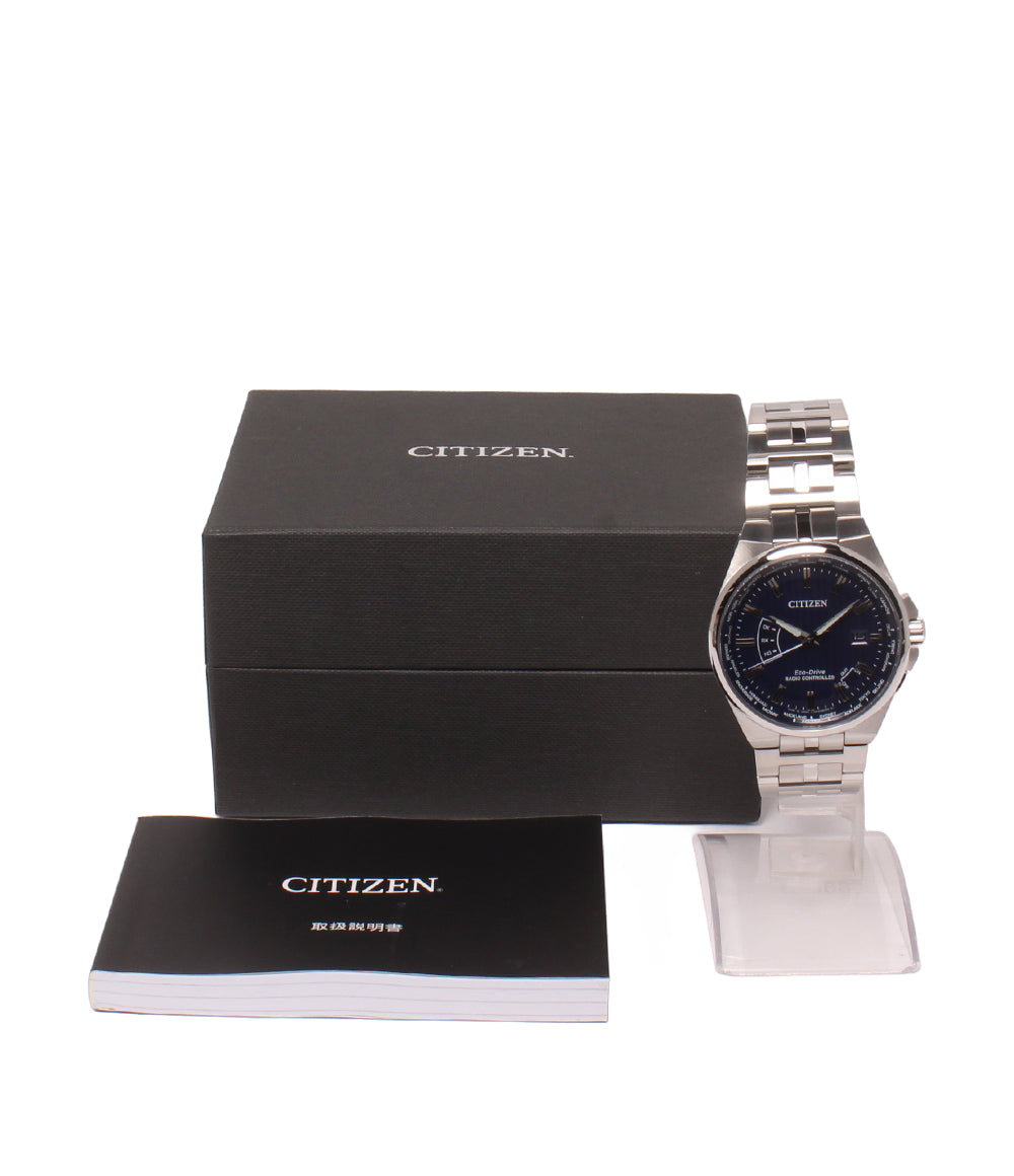 美品 CITIZEN 腕時計 電波ソーラー エコドライブ ソーラー ブラック H145-S116643 メンズ シチズン