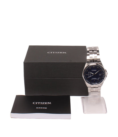 美品 CITIZEN 腕時計 電波ソーラー エコドライブ ソーラー ブラック H145-S116643 メンズ シチズン