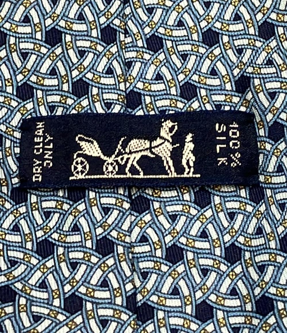 HERMES ネクタイ シルク100% メンズ エルメス