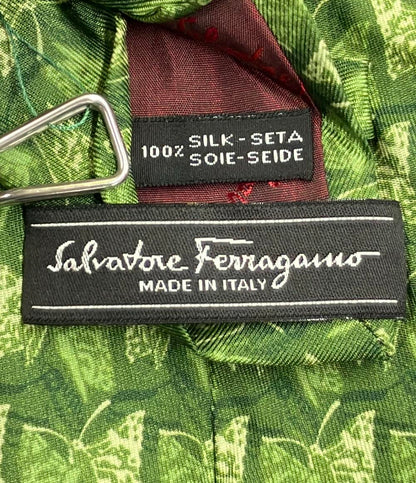 サルヴァトーレフェラガモ ネクタイ 蝶柄 シルク100% メンズ Salvatore Ferragamo