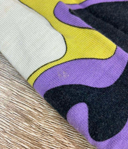 訳あり Emilio Pucci 半袖Tシャツ Vネック 7分袖 プッチ柄 レディース SIZE S エミリオ プッチ