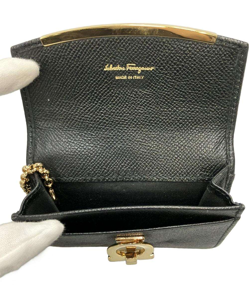 Salvatore Ferragamo カードケース 名刺入れ キーケース キーリング付き ガンチーニ 22D198 レディース サルヴァトーレフェラガモ