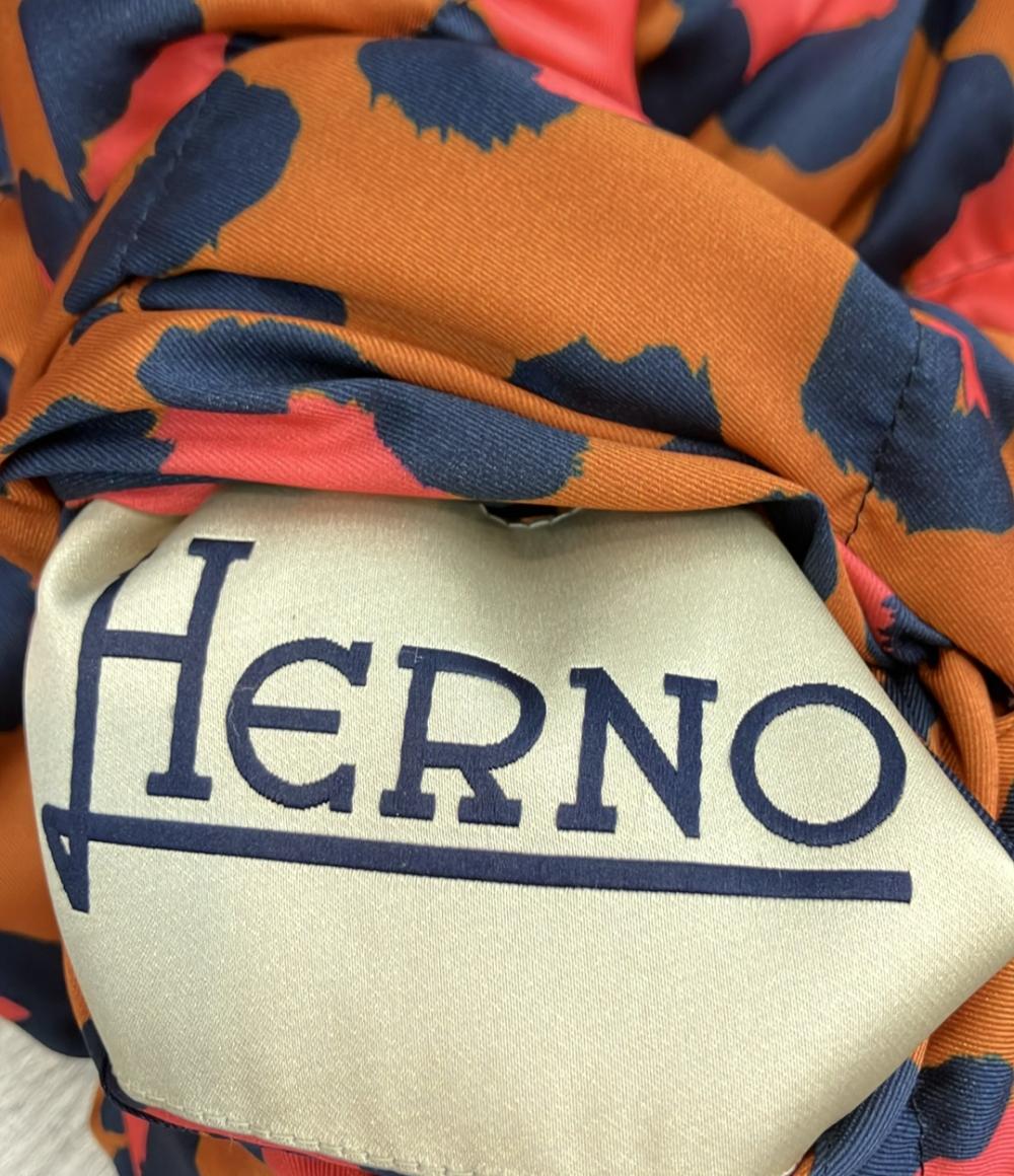 Herno ダウンジャケット リバーシブル レオパード柄 PI1019D-12277P-5946 レディース SIZE 42 (L) ヘルノ