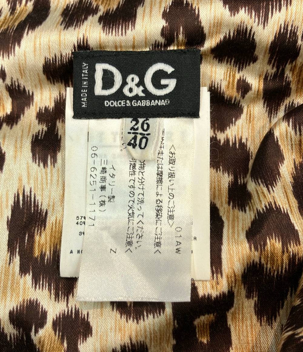 美品 D&G ノースリーブワンピース レオパード レディース SIZE 40 (S) ディーアンドジー