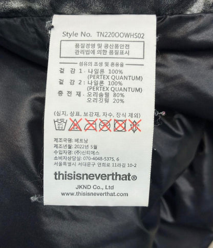 thisisneverthat ダウンジャケット PERTEX T DOWN JACKET FLOWER レディース SIZE L ディスイズネバーザット