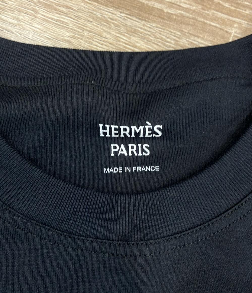 エルメス 半袖Tシャツ 24SS コットン H刺繍 4E4615DA レディース エルメス 半袖Tシャツ 24SS コットン H刺繍 4E4615DA レディース