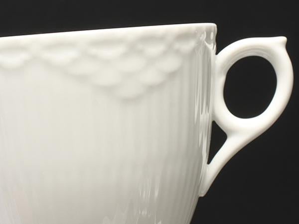 美品 ロイヤルコペンハーゲン カップ＆ソーサー 2客セット ペア ホワイトフルーテッド ハーフレース Royal Copenhagen