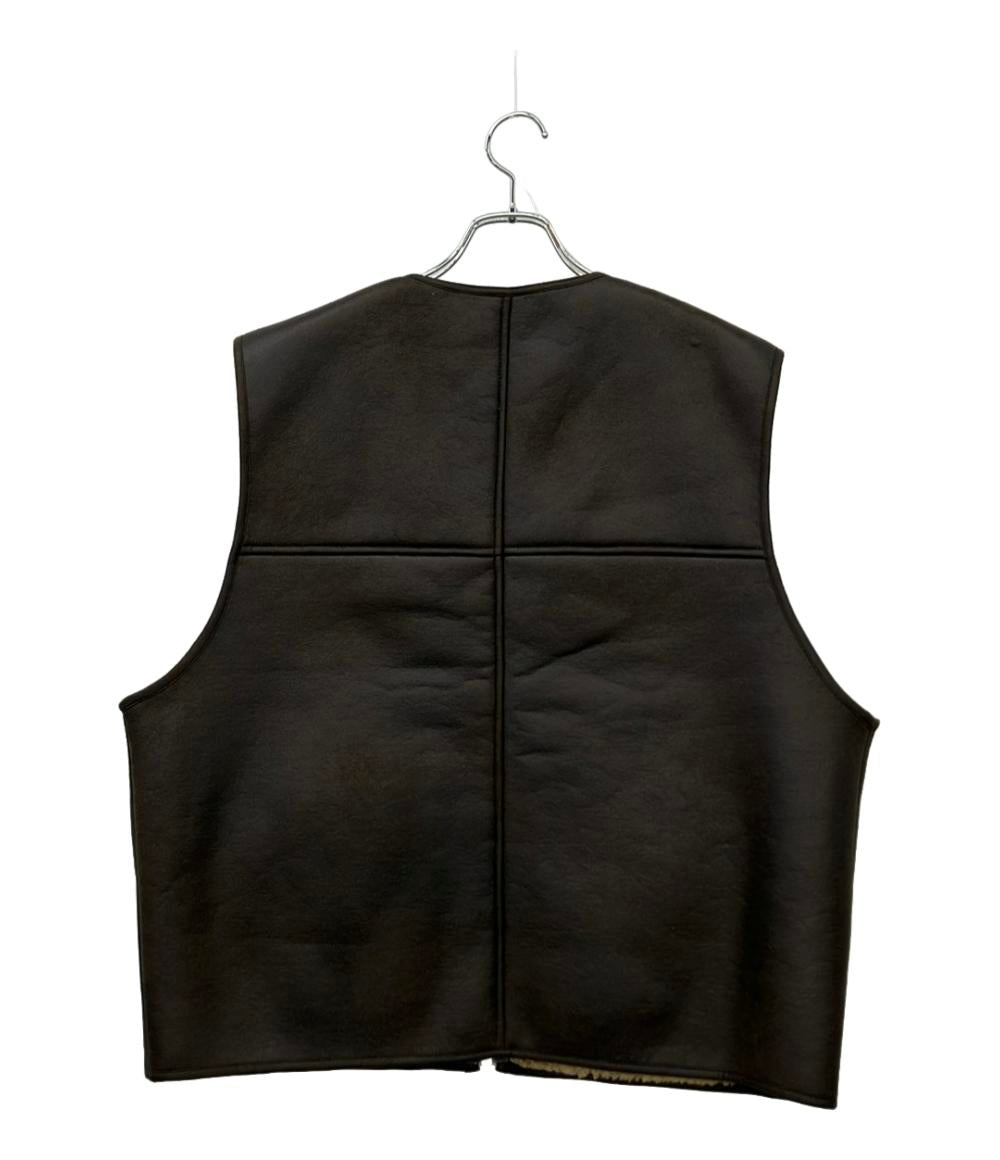 Supreme フェイクファー ベスト Reversible Faux Shearling Work Vest 24AW リバーシブル ファー シアリング ワーク ベスト メンズ SIZE L