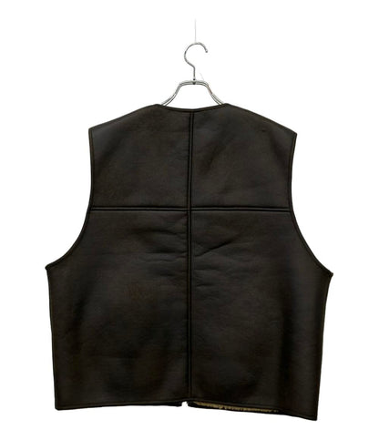 Supreme フェイクファー ベスト Reversible Faux Shearling Work Vest 24AW リバーシブル ファー シアリング ワーク ベスト メンズ SIZE L