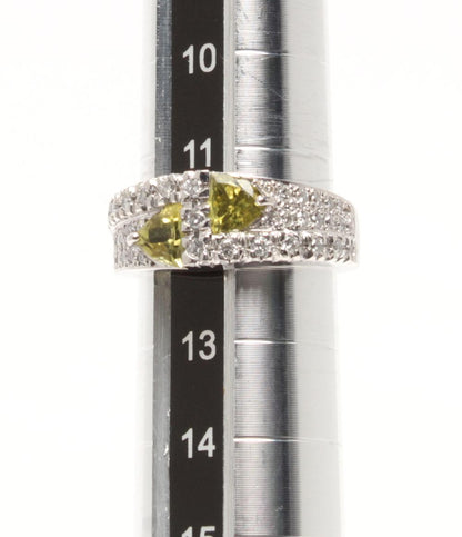 美品 リング 指輪 Pt900 ダイヤ 0.48ct トルマリン 0.88ct レディース SIZE 12号