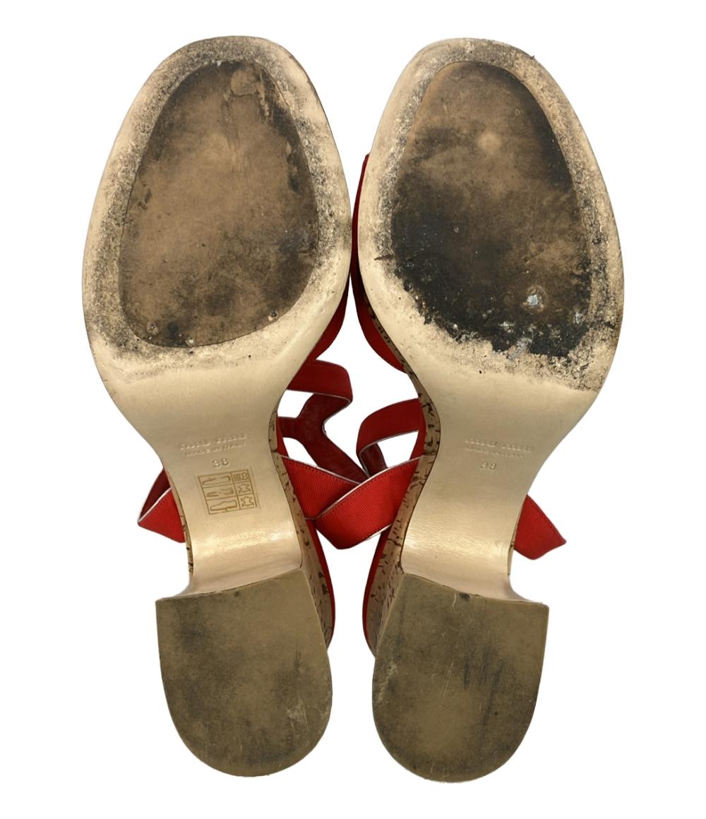 Miu Miu アンクルストラップ厚底サンダル レディース SIZE 38 ミュウ ミュウ