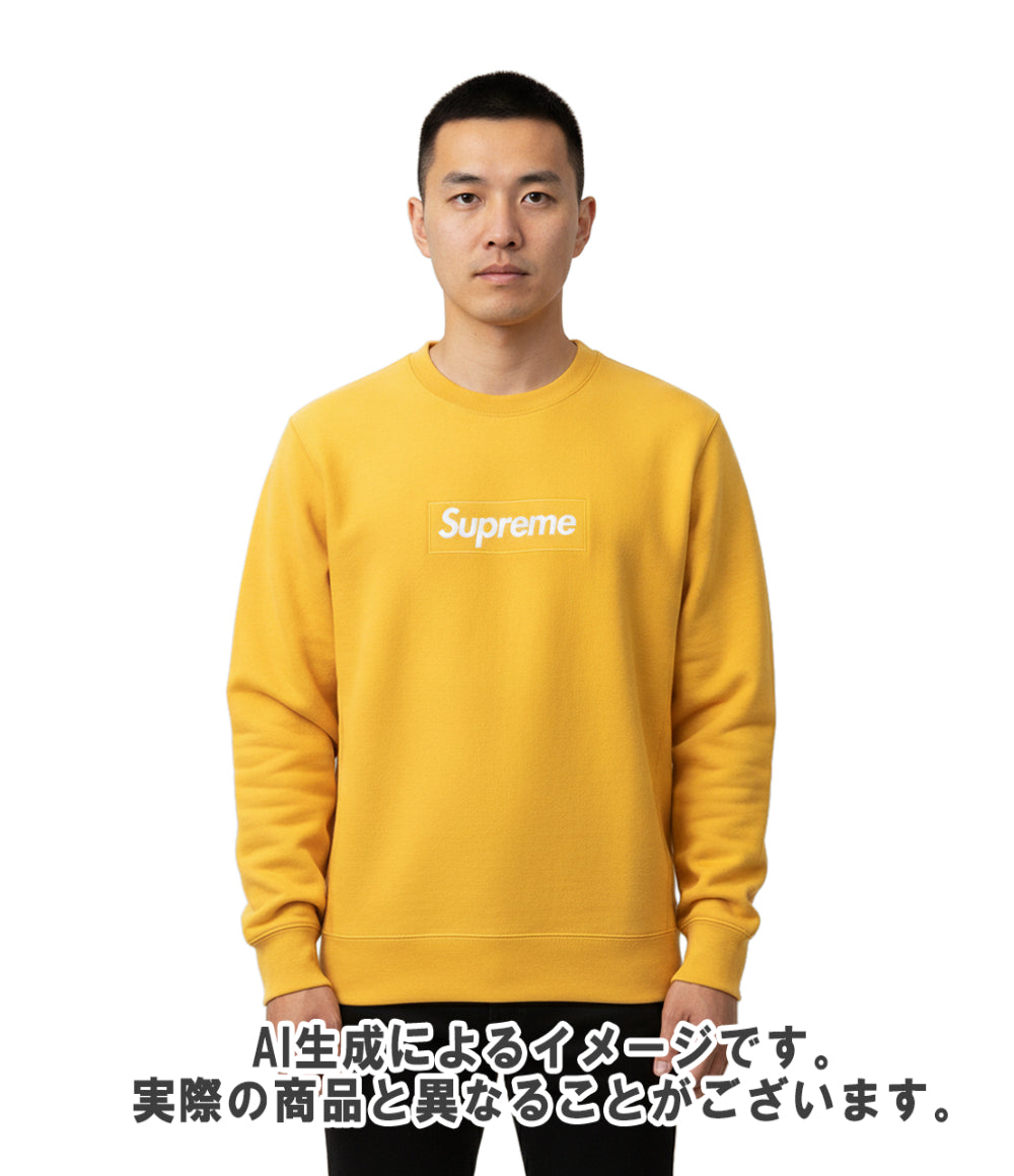 Supreme 長袖 ボックスロゴ クルーネック スウェット 裏起毛 メンズ SIZE L シュプリーム