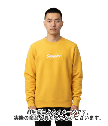 Supreme 長袖 ボックスロゴ クルーネック スウェット 裏起毛 メンズ SIZE L シュプリーム