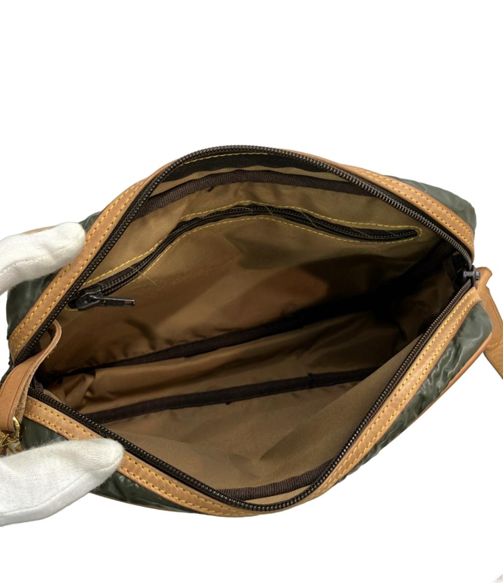 訳あり ハンティングワールド ショルダーバッグ 斜め掛け バチュークロス ヌメ革 メンズ HUNTING WORLD