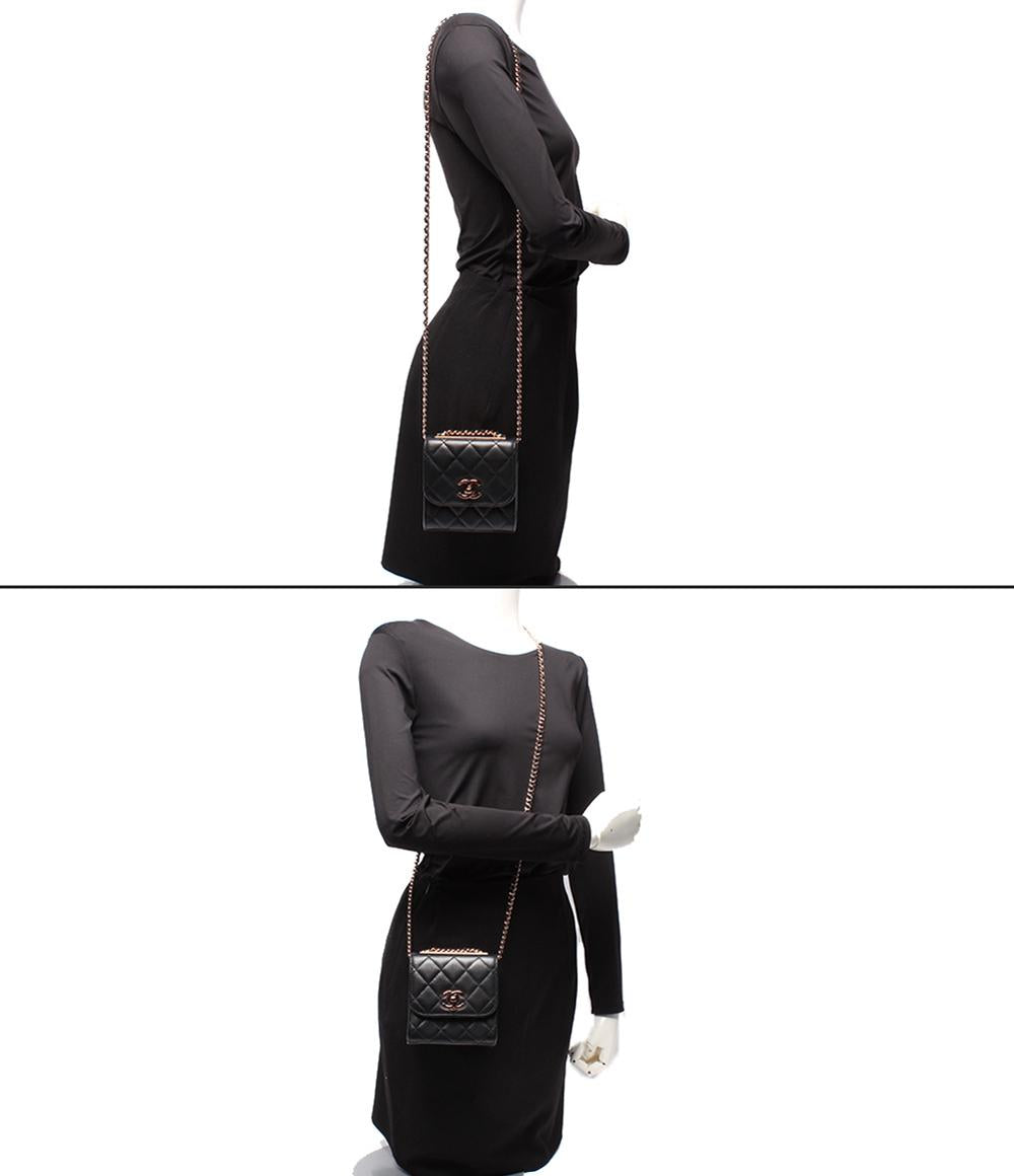 美品 CHANEL チェーンショルダーバッグ ポーチ ミニマトラッセ