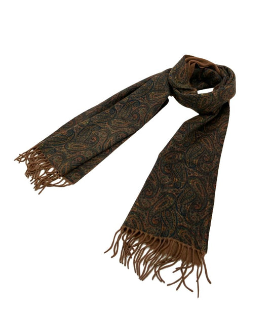 美品 Loro Piana ストール カシミヤ100% ペイズリー柄 レディース ロロピアーナ