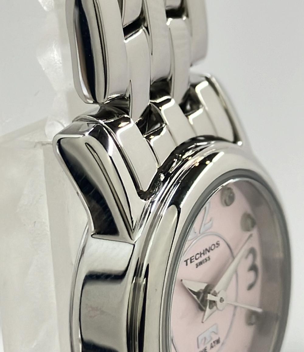TECHNOS 腕時計 クオーツ ピンク レディース テクノス