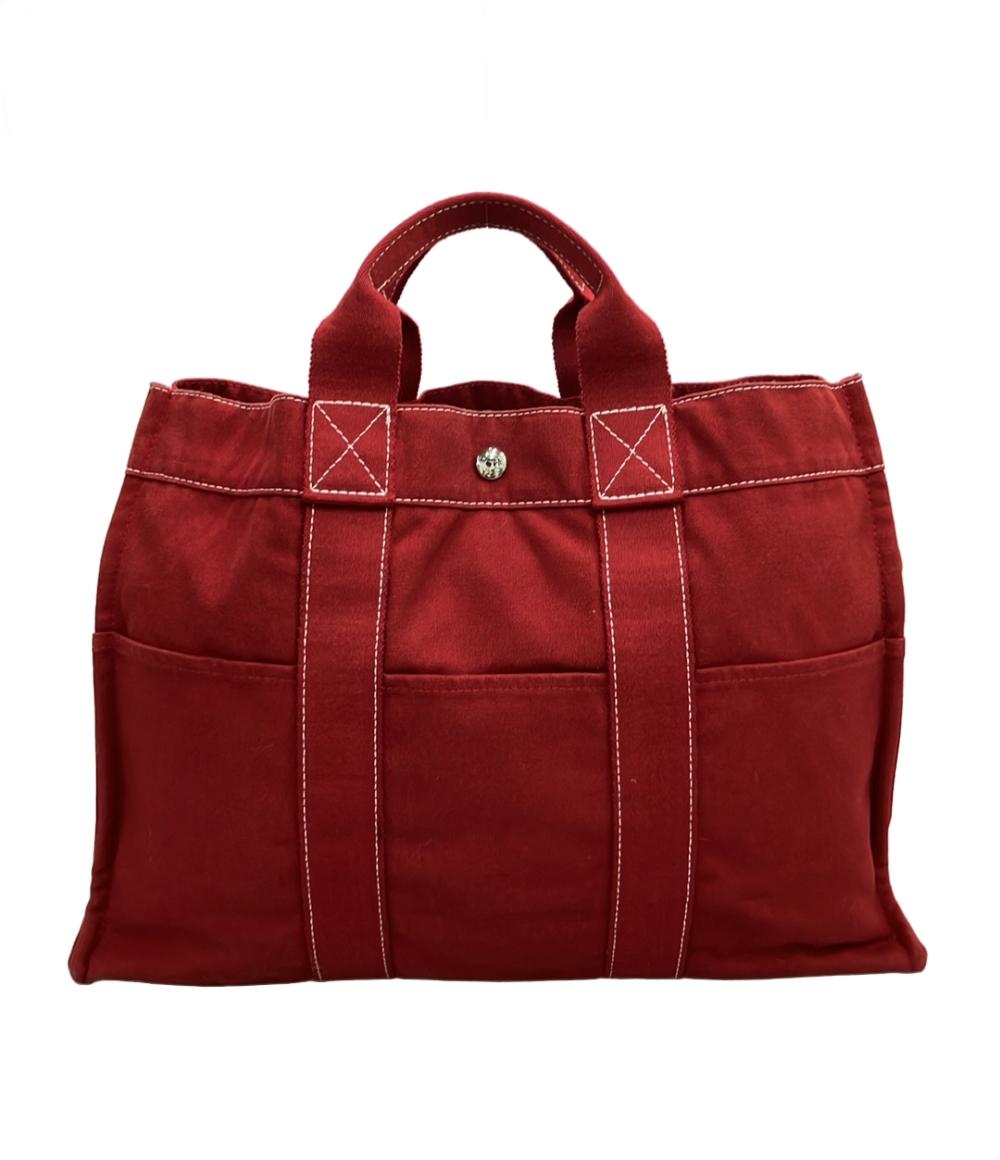HERMES トートバッグ コットンキャンバス ドーヴィルMM レディース エルメス