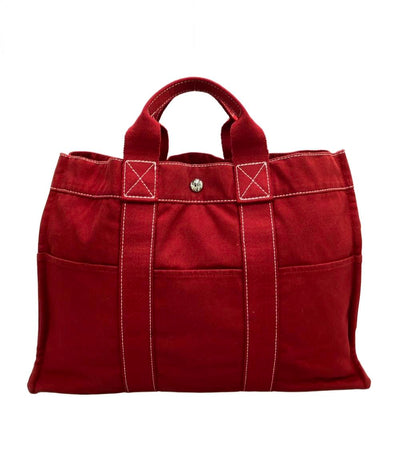 HERMES トートバッグ コットンキャンバス ドーヴィルMM レディース エルメス