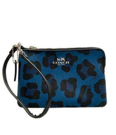 COACH ポーチ レオパード プリント コーナー ジップ リストレット F64238 レディース コーチ