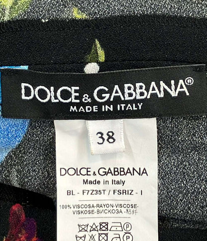 美品 DOLCE & GABBANA 長袖ブラウス 総柄ロボット BL-F7Z35T レディース SIZE 38 (S) ドルチェアンドガッバーナ