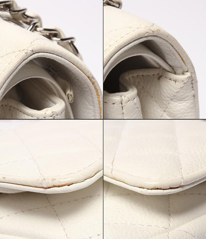 シャネル ショルダーバッグ 肩掛け ダブルフラップ ダブルチェーン シルバー金具 キャビアスキン マトラッセ25 レディース CHANEL